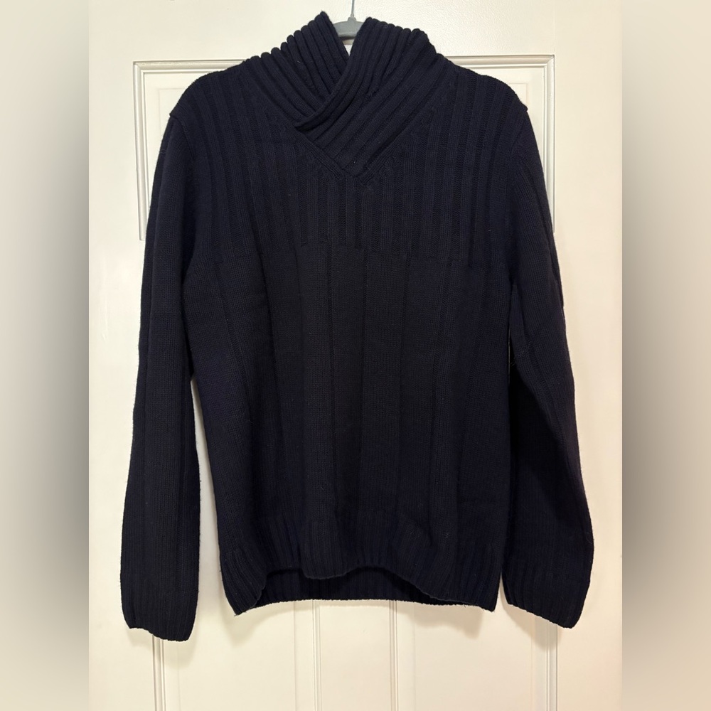 Rodd & Gunn Italian Lambswool Cowl Neck Sweater – Men’s Small – Navy